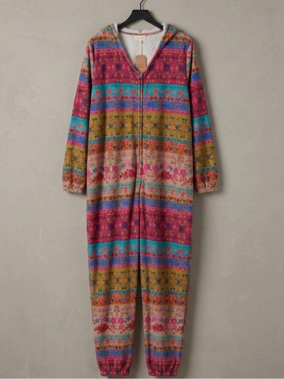 NATURAL LIFE Multicolor Fleece Onesie Pajamas